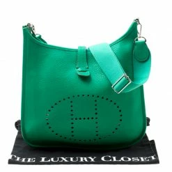 Hermes Bamboo Togo Leather Evelyne III GM Bag For Women -Deals Hermes Store luxury women hermes used handbags p176779 013