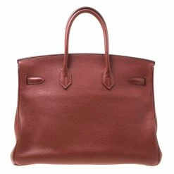 Hermes Sienne Leather Palladium Hardware Birkin 35 Bag For Women -Deals Hermes Store luxury women hermes used handbags p176976 009