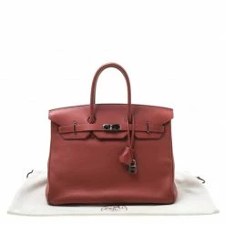 Hermes Sienne Leather Palladium Hardware Birkin 35 Bag For Women -Deals Hermes Store luxury women hermes used handbags p176976 015