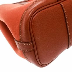 Hermes Fauve Toile Officier And Buffalo Leather Garden Party Pochette For Women -Deals Hermes Store luxury women hermes used handbags p177092 005