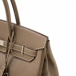 Hermes Etoupe Epsom Leather Palladium Hardware Birkin 35 Bag For Women -Deals Hermes Store luxury women hermes used handbags p177997 011
