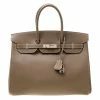 Hermes Etoupe Epsom Leather Palladium Hardware Birkin 35 Bag For Women -Deals Hermes Store luxury women hermes used handbags p177997 015