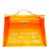 Hermes Orange Clear Vinyl Souvenir Kelly Bag For Women -Deals Hermes Store luxury women hermes used handbags p180786 007