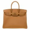 Hermes Jaune D'or Epsom Leather Gold Hardware Birkin 35 Bag For Women -Deals Hermes Store luxury women hermes used handbags p181167 008
