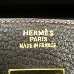 Hermes Ebene Togo Leather Gold Hardware Birkin 40 Bag For Women -Deals Hermes Store luxury women hermes used handbags p181364 014