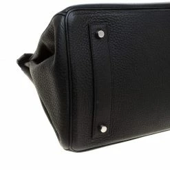 Hermes Black Clemence Leather Palladium Hardware Shoulder Birkin 42 Bag For Women -Deals Hermes Store luxury women hermes used handbags p182600 006