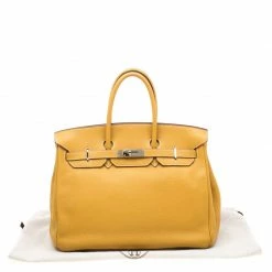 Hermes Soleil Togo Leather Palladium Hardware Birkin 35 Bag For Women 30 Hermes Soleil Togo Leather Palladium Hardware Birkin 35 Bag For Women -Deals Hermes Store luxury women hermes used handbags p182603 014