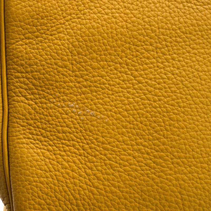 Hermes Soleil Togo Leather Palladium Hardware Birkin 35 Bag For Women 19 Hermes Soleil Togo Leather Palladium Hardware Birkin 35 Bag For Women - Image 17