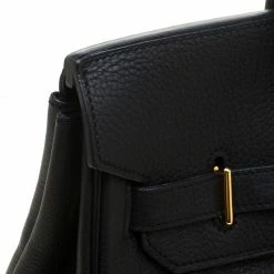 Hermes Black Fjord Leather Gold Hardware HAC Birkin 32 Bag For Women -Deals Hermes Store luxury women hermes used handbags p182617 008