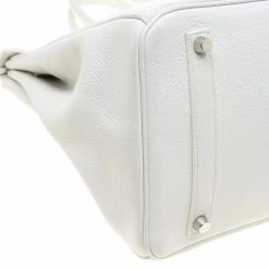 Hermes White Togo Leather Palladium Hardware Birkin 35 Bag For Women 32 Hermes White Togo Leather Palladium Hardware Birkin 35 Bag For Women -Deals Hermes Store luxury women hermes used handbags p182625 007