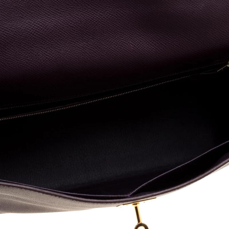 Hermes Raisin Epsom Leather Gold Hardware Kelly Retourne 35 Bag For Women 9 Hermes Raisin Epsom Leather Gold Hardware Kelly Retourne 35 Bag For Women - Image 7