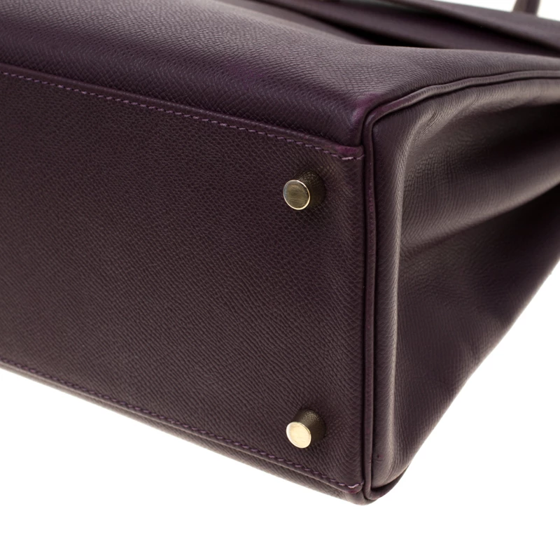 Hermes Raisin Epsom Leather Gold Hardware Kelly Retourne 35 Bag For Women 18 Hermes Raisin Epsom Leather Gold Hardware Kelly Retourne 35 Bag For Women - Image 16