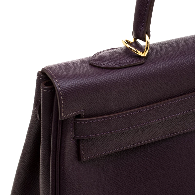 Hermes Raisin Epsom Leather Gold Hardware Kelly Retourne 35 Bag For Women 15 Hermes Raisin Epsom Leather Gold Hardware Kelly Retourne 35 Bag For Women - Image 13