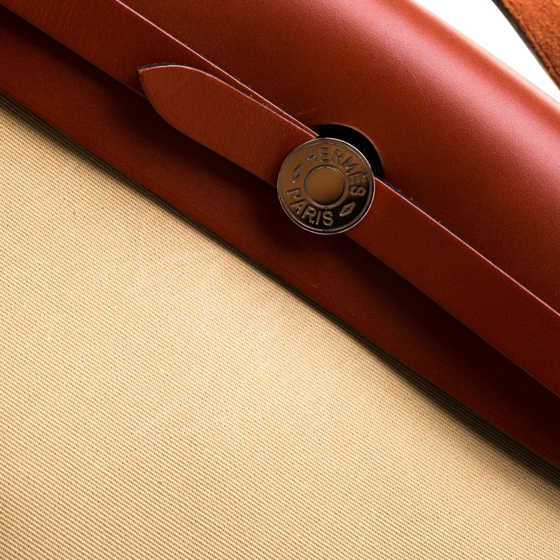 Hermes Trench/Copper Canvas And Leather Herbag Zip 31 Bag For Women 7 Hermes Trench/Copper Canvas And Leather Herbag Zip 31 Bag For Women - Image 5