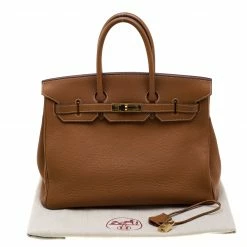 Hermes Brown Togo Leather Gold Hardware Birkin 35 Bag For Women 21 Hermes Brown Togo Leather Gold Hardware Birkin 35 Bag For Women -Deals Hermes Store luxury women hermes used handbags p187036 005