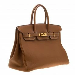 Hermes Brown Togo Leather Gold Hardware Birkin 35 Bag For Women 15 Hermes Brown Togo Leather Gold Hardware Birkin 35 Bag For Women -Deals Hermes Store luxury women hermes used handbags p187036 007