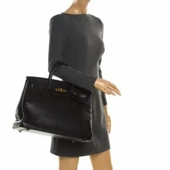 Hermes Black Swift Leather Gold Hardware Birkin 40 Bag For Women -Deals Hermes Store luxury women hermes used handbags p192806 1556523748 013