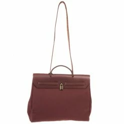 Hermes Brown Herbag Convertible Satchel 39CM For Women 22 Hermes Brown Herbag Convertible Satchel 39CM For Women -Deals Hermes Store luxury women hermes used handbags p19348 004