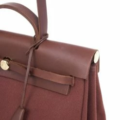 Hermes Brown Herbag Convertible Satchel 39CM For Women 25 Hermes Brown Herbag Convertible Satchel 39CM For Women -Deals Hermes Store luxury women hermes used handbags p19348 007