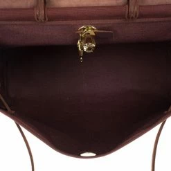 Hermes Brown Herbag Convertible Satchel 39CM For Women 33 Hermes Brown Herbag Convertible Satchel 39CM For Women -Deals Hermes Store luxury women hermes used handbags p19348 015