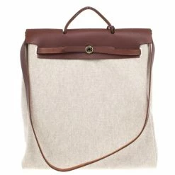 Hermes Brown Herbag Convertible Satchel 39CM For Women 35 Hermes Brown Herbag Convertible Satchel 39CM For Women -Deals Hermes Store luxury women hermes used handbags p19348 017