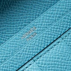 Hermes Blue Zephyr Epsom Leather Bearn Gusset Wallet For Women -Deals Hermes Store luxury women hermes used handbags p196662 001