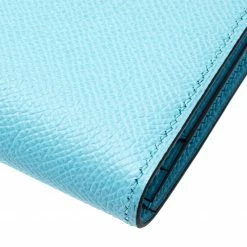 Hermes Blue Zephyr Epsom Leather Bearn Gusset Wallet For Women -Deals Hermes Store luxury women hermes used handbags p196662 003