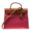 Hermes Bougainvillea Canvas And Leather Herbag Zip 31 Bag For Women -Deals Hermes Store luxury women hermes used handbags p197720 008