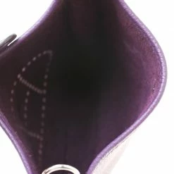 Hermes Ultraviolet Clemence Leather Evelyne TPM Bag For Women -Deals Hermes Store luxury women hermes used handbags p197722 005