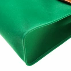 Hermes Green/Brown Canvas And Leather Herbag Zip 31 Bag For Women -Deals Hermes Store luxury women hermes used handbags p198655 012