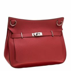 Hermes Bougainvillea Clemence Leather Palladium Hardware Jypsiere 37 Bag For Women -Deals Hermes Store luxury women hermes used handbags p200027 009