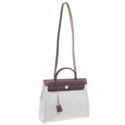 Hermes Noir Toile Herbag Zip 31 CM For Women -Deals Hermes Store luxury women hermes used handbags p2019 003