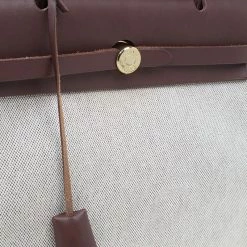 Hermes Noir Toile Herbag Zip 31 CM For Women -Deals Hermes Store luxury women hermes used handbags p2019 013