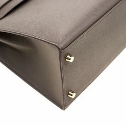 Hermes Etain Epsom Leather Gold Hardware Kelly Sellier 28 Bag For Women -Deals Hermes Store luxury women hermes used handbags p205284 012