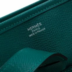 Hermes Vert Vertigo Epsom Leather Evelyne III GM Bag For Women -Deals Hermes Store luxury women hermes used handbags p207648 004