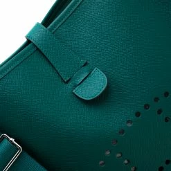 Hermes Vert Vertigo Epsom Leather Evelyne III GM Bag For Women -Deals Hermes Store luxury women hermes used handbags p207648 007