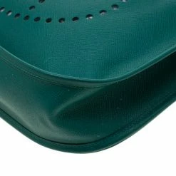 Hermes Vert Vertigo Epsom Leather Evelyne III GM Bag For Women -Deals Hermes Store luxury women hermes used handbags p207648 011
