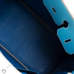 Hermes Celeste Epsom Leather Palladium Hardware Birkin 35 Bag For Women -Deals Hermes Store luxury women hermes used handbags p207723 005