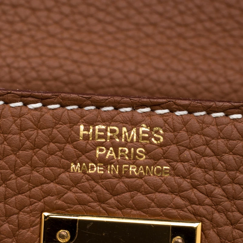 Hermes Caramel Clemence Leather Gold Hardware Kelly Retourne 32 Bag For Women 11 Hermes Caramel Clemence Leather Gold Hardware Kelly Retourne 32 Bag For Women - Image 9