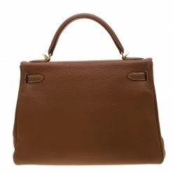 Hermes Caramel Clemence Leather Gold Hardware Kelly Retourne 32 Bag For Women 17 Hermes Caramel Clemence Leather Gold Hardware Kelly Retourne 32 Bag For Women -Deals Hermes Store luxury women hermes used handbags p208856 007