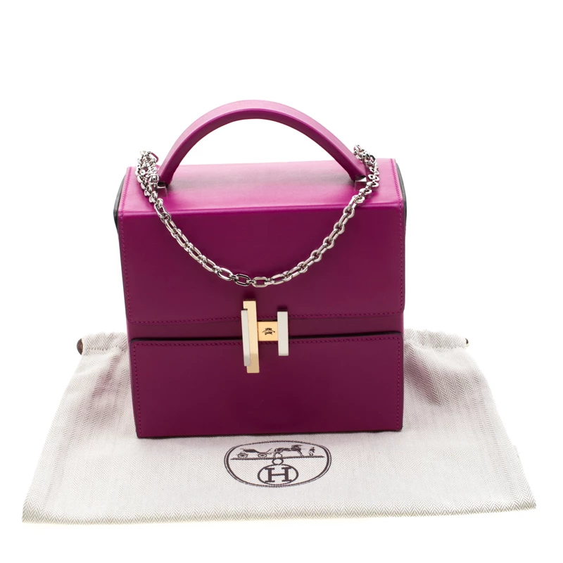 Hermes Rose Pourpre Tadelakt Leather Cinhetic Bag For Women 12 Hermes Rose Pourpre Tadelakt Leather Cinhetic Bag For Women - Image 10