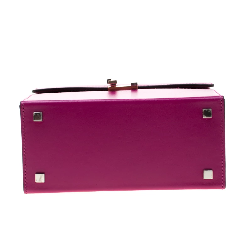 Hermes Rose Pourpre Tadelakt Leather Cinhetic Bag For Women 8 Hermes Rose Pourpre Tadelakt Leather Cinhetic Bag For Women - Image 6