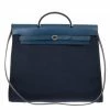 Hermes Herbag Midnight Blue MM Convertible Satchel For Women