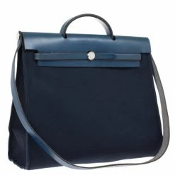 Hermes Herbag Midnight Blue MM Convertible Satchel For Women -Deals Hermes Store luxury women hermes used handbags p20920 003