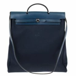 Hermes Herbag Midnight Blue MM Convertible Satchel For Women -Deals Hermes Store luxury women hermes used handbags p20920 006