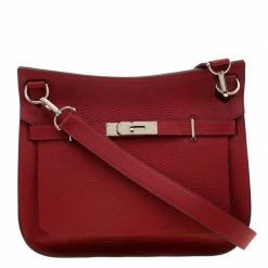 Hermes Rouge Grenat Togo Leather Jypsiere 28 Bag For Women