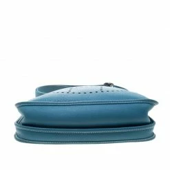 Hermes Blue Lagon Clemence Leather Evelyne III PM Bag For Women -Deals Hermes Store luxury women hermes used handbags p211478 013