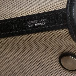 Hermes Black/Off White Canvas And Leather Garden Party MM Tote Bag For Women 22 Hermes Black/Off White Canvas And Leather Garden Party MM Tote Bag For Women -Deals Hermes Store luxury women hermes used handbags p211629 004