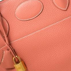 Hermes Rose Candy Togo Leather Bolide 31 Bag For Women -Deals Hermes Store luxury women hermes used handbags p213273 009