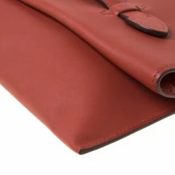 Hermes Brique Swift Leather Pilplat Clutch For Women -Deals Hermes Store luxury women hermes used handbags p215640 012